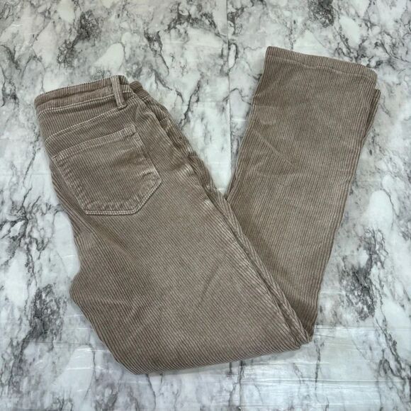 L'Agence Oriana Corduroy High Rise Straight Leg Jean Pants Tan Brown Size 26 y2K - Picture 1 of 8